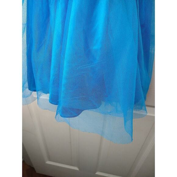 balera dancewear One Piece Lined Tulle Sequin Teal Straps Top. Size MC - Picture 12 of 12